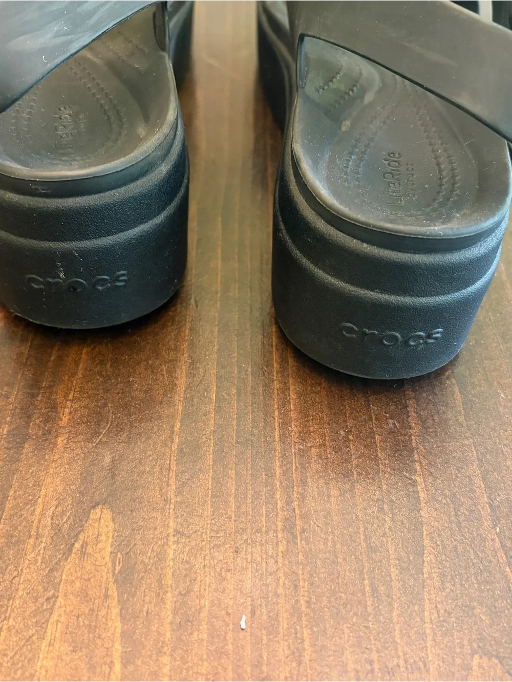 Crocs Black Platform Sandals